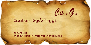 Csutor Györgyi névjegykártya