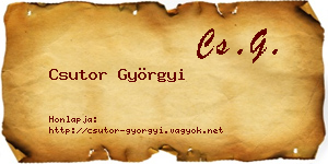 Csutor Györgyi névjegykártya