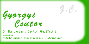 gyorgyi csutor business card